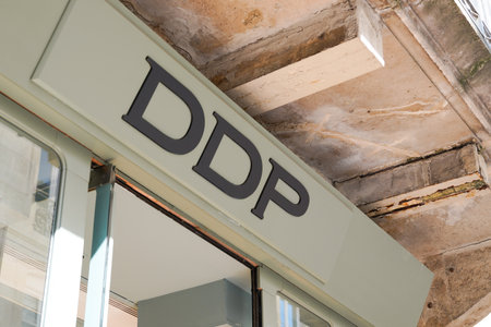 Bordeaux , Aquitaine / France - 09 18 2019 : sign shop store of DDP clothes in Bordeaux Franceのeditorial素材