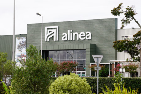 Bordeaux , Aquitaine / France - 09 24 2019 : sign alinea shop facade furniture store in Franceのeditorial素材