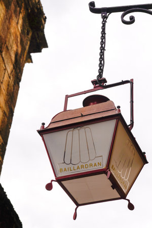 Bordeaux , Aquitaine / France - 10 17 2019 : The Baillardran Company lamp sign store traditional CanelÃ© from Bordeaux groceryのeditorial素材