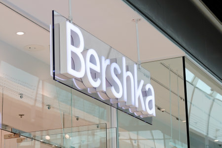 Bordeaux , Aquitaine / France - 10 17 2019 : Bershka sign shop logo retailer store clothing part of the Spanish Inditex groupのeditorial素材
