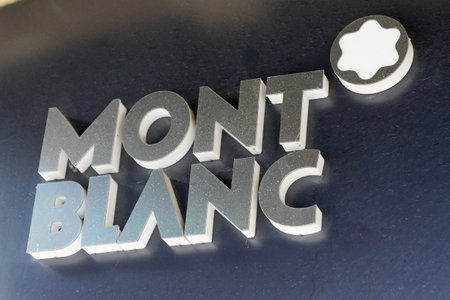 Bordeaux , Aquitaine / France - 10 17 2019 : Montblanc boutique sign shop German logo store pen brand luxury companyのeditorial素材