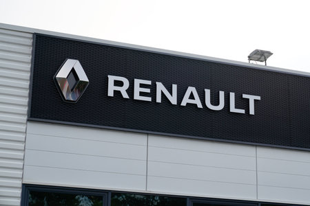 Bordeaux , Aquitaine / France - 10 17 2019 : renault dealership sign French car shop manufacturer producing cars store service logoのeditorial素材