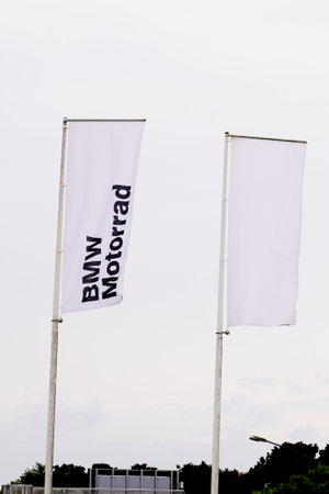 Bordeaux , Aquitaine / France - 10 17 2019 : BMW Motorrad motorcycle flag shop sign store manufactured in Berlin Germanyのeditorial素材