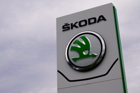 Bordeaux , Aquitaine / France - 10 27 2019 : Skoda dealership sign store showroom logo car shop Czech automobile manufacturer part Volkswagen Groupのeditorial素材