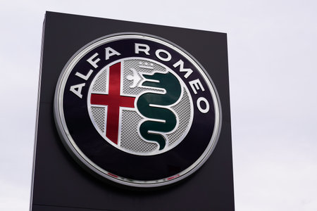 Bordeaux , Aquitaine / France - 10 27 2019 : Alfa Romeo dealership sign car brand store logo sporty vehicles shopのeditorial素材