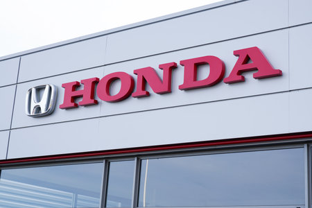 Bordeaux , Aquitaine / France - 10 27 2019 : Honda dealership sign car logo showroom store Japanese automobile manufacturer storeのeditorial素材