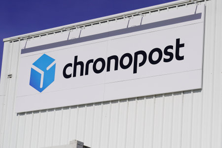 Bordeaux , Aquitaine / France - 10 27 2019 : Chronopost logo store building stockage delivery warehouseのeditorial素材