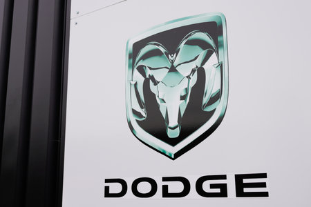 Bordeaux , Aquitaine / France - 10 14 2019 : Official dealership sign Dodge logo storeのeditorial素材
