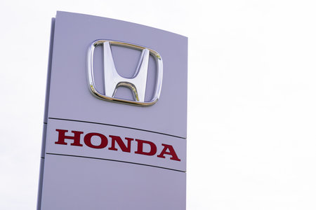 Bordeaux , Aquitaine / France - 10 27 2019 : Honda Sign shop logo vehicle store dealership carのeditorial素材