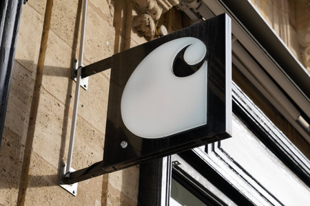 Bordeaux , Aquitaine / France - 10 28 2019 : Carhartt logo sign shop Apparel Store