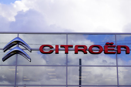 Bordeaux , Aquitaine / France - 11 12 2019 : citroÃ«n logo sign store dealership car shop vehicleのeditorial素材