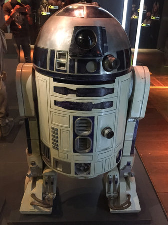 Utrecht , Amsterdam / Netherlands - 08 21 2018 : star wars identities R2D2 Exhibition robotのeditorial素材