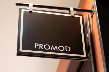Bordeaux , Aquitaine / France - 11 13 2019 : Promod logo store sign French shop chain women fashionのeditorial素材