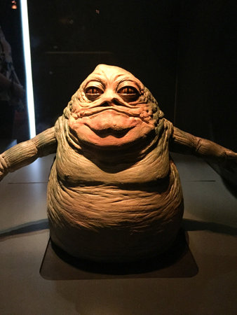 Bruxelles / Belgium - 08 21 2018 : star wars identities Exhibition jabba le huttのeditorial素材