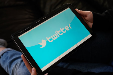 Bordeaux , Aquitaine / France - 11 25 2019 : twitter logo sign app on tablet screen at home