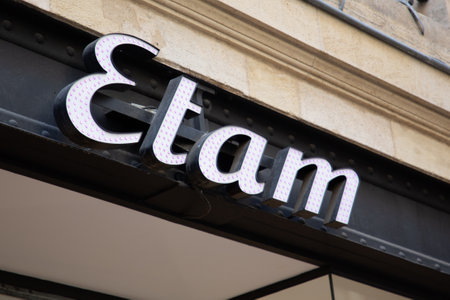 Bordeaux , Aquitaine / France - 11 25 2019 : Etam sign shop logo store brand clothing retailer for woman lingerieのeditorial素材