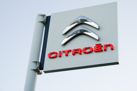 Bordeaux , Aquitaine / France - 12 04 2019 : citroen logo sign car shop dealership store emblemのeditorial素材