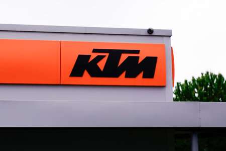 Bordeaux , Aquitaine / France - 10 30 2019 : KTM motorcycle logo sign store Company signboard shop