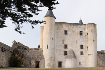 Medieval chÃ¢teau de noirmoutier castle in VendÃ©e France Brittanyのeditorial素材