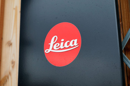 Bordeaux , Aquitaine / France -  01 01 2020 : leica sign logo store cameras and lenses shop German companyのeditorial素材
