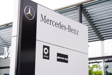 Bordeaux , Aquitaine / France - 09 24 2019 : Mercedes Benz Smart amg car sign store dealership shop