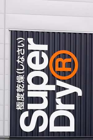 Bordeaux , Aquitaine / France - 09 24 2019 : Logo of Superdry Store british clothing design manufacturing company founded in Londonのeditorial素材