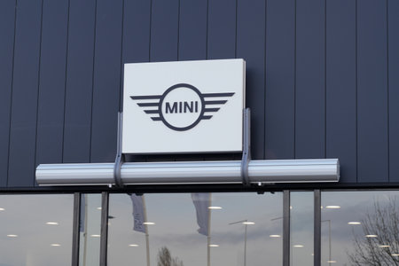 Bordeaux , Aquitaine / France -  01 15 2020 : MINI car logo sign vehicle store dealership automobiles shop from bmw brandのeditorial素材