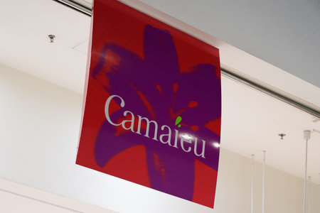 Bordeaux , Aquitaine / France - 01 15 2020 : Camaieu logo store CamaÃ¯eu shop sign in mall french clothing for womenのeditorial素材