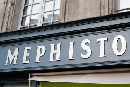 Bordeaux , Aquitaine / France - 01 22 2020 : Mephisto signs logo shop front of shoes store