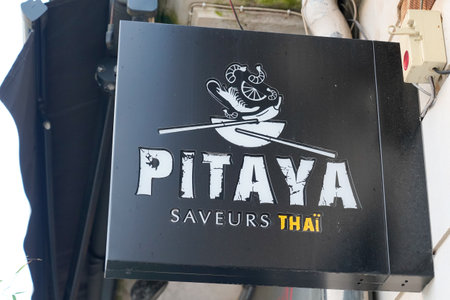 Bordeaux , Aquitaine / France - 01 22 2020 : pitaya logo sign french thai street food buoyant and innovative conceptのeditorial素材