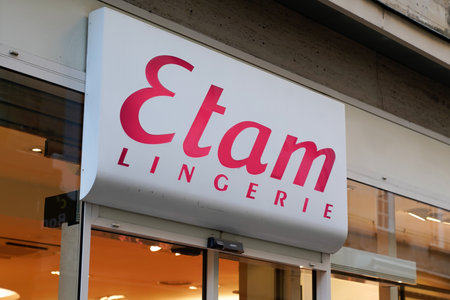 Bordeaux , Aquitaine / France - 01 22 2020 : Etam lingerie sign shop logo store clothing underwear retailer for fashion womenのeditorial素材