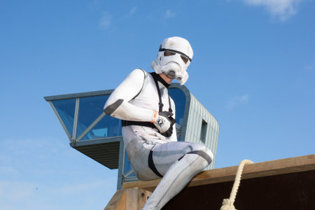 Bordeaux , Aquitaine / France - 02 01 2020 : stormtrooper costume replica disguise from Star Wars moviesのeditorial素材