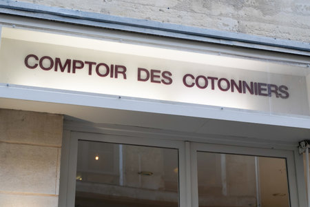 Bordeaux , Aquitaine / France - 02 15 2020 : Comptoir Des Cotonniers store window sign logo front...
