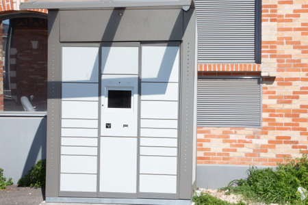 Bordeaux. Gironde / France - 10-26-2018 : city terminal Locker Delivery Store self service delivery location to pick up and return ship mails and packagesのeditorial素材