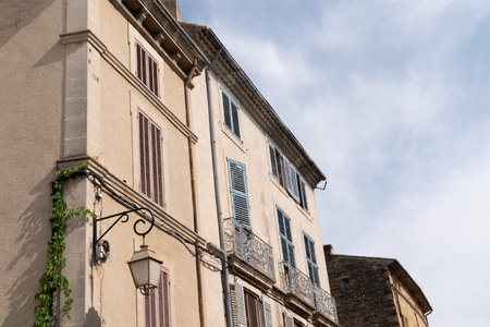 street house building village of Lourmarin provence Franceのeditorial素材