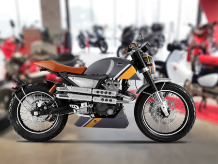 Bordeaux , Aquitaine / France - 03 03 2020 : FB Mondial HPS 125 Hipster motorcycle shop italian...