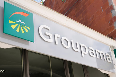 Bordeaux , Aquitaine / France - 05 05 2020 : Groupama logo sign text office store french brand insurance agencyのeditorial素材