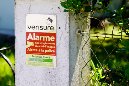 Bordeaux , Aquitaine / France - 05 10 2020 : Verisure logo sign on home alarm provider of professionally monitored security solutionsのeditorial素材