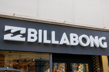 Bordeaux , Aquitaine / France - 05 10 2020 : billabong surf brand fashion clothes boardshort sign shop store logoのeditorial素材