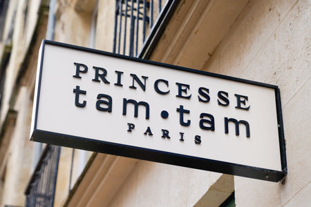 Bordeaux , Aquitaine / France - 05 16 2020 : princesse tam tam paris logo fashion store sign French shop chain womenのeditorial素材