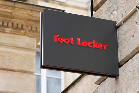 Bordeaux , Aquitaine / France - 05 16 2020 : Foot Locker logo sign store sport shop us sportswear...
