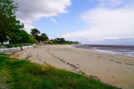 center beach in Andernos in Arcachon Bassin south West in Franceの写真素材