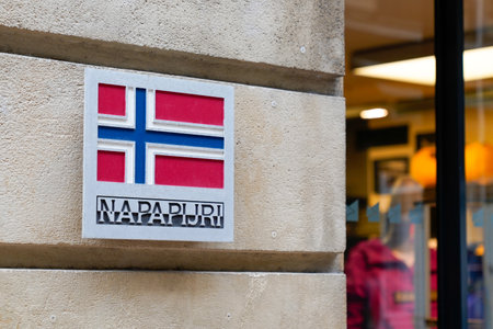 Bordeaux , Aquitaine / France - 05 05 2020 : napapijri shop brand logo and sign on the storeのeditorial素材