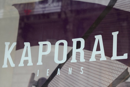 Bordeaux , Aquitaine / France - 05 05 2020 : Kaporal shop jeans logo on sign store wallのeditorial素材