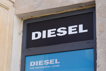 Bordeaux , Aquitaine / France - 06 01 2020 : Diesel shop logo sign of store of Italian design fashion companyのeditorial素材