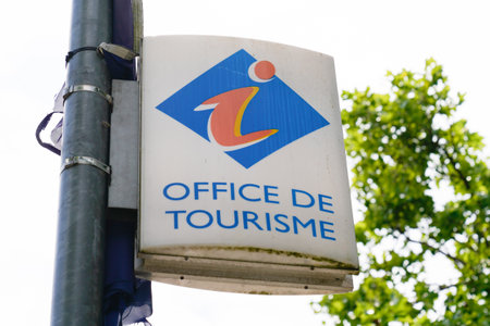 Bordeaux , Aquitaine / France - 06 01 2020 : office de tourisme means tourism agency sign on wall in French languageのeditorial素材