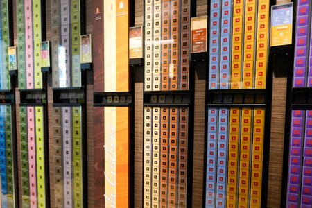 Bordeaux , Aquitaine / France - 06 01 2020 : Nespresso store with coffee boxes distributor of coffee...