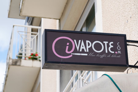 Bordeaux , Aquitaine / France - 06 14 2020 : ivapote logo store and ivapote.com sign of vape shop E-cigaretteのeditorial素材