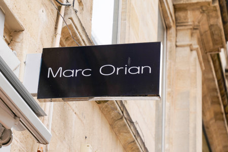 Bordeaux , Aquitaine / France - 06 14 2020 : marc orian logo sign store on street shop buildingのeditorial素材