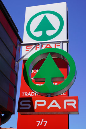 Bordeaux , Aquitaine / France - 06 20 2020 : spar market logo sign of supermarket multinational dutch group retail chainのeditorial素材